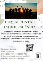 XERRADA "COM AFRONTAR L'ADOLESCÈNCIA"