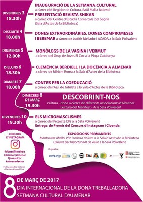 SETMANA CULTURAL DE LA DONA